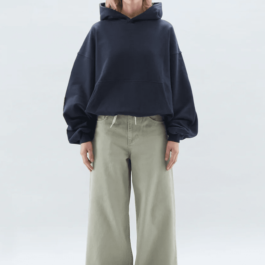 Blank Wide Cropped Hoodie(460GSM)