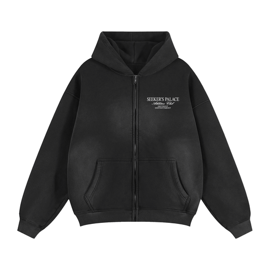 Seeker's Athletics Zip-Through Boxy Hoodie